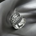 thumbnail image 2 of Aeravida Guardian Angel Wing Wrap Around Sterling Silver | Delicate Wedding Rings For Women | Trendy Comfort Fit Silver Rings for Women | Angel Wing Ring Gift for Women, Men Ring-10, 2 of 6
