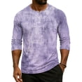 thumbnail image 3 of Hearthz Summer Henleys Shirts for Men Gradient Raglan 3/4 Sleeve Jersey Baseball T-Shirts Sport Athletic Big and Tall Cotton T Shirts for Men, 3 of 8