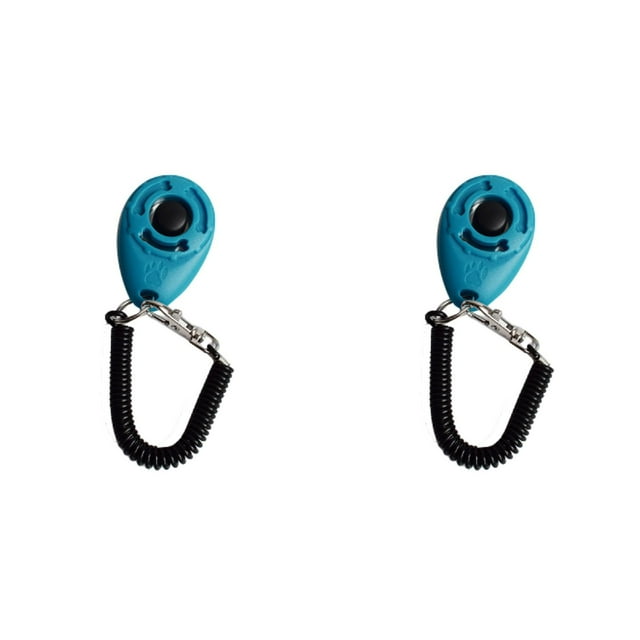 (Lot de 2) Rinsvye 1 Pce Nouveaux Jouets pour Chiens Mâcheurs Agressifs Clic pour Animaux Collier Anti-Puces pour Dresseur de Chiens Sangle de Poignet
