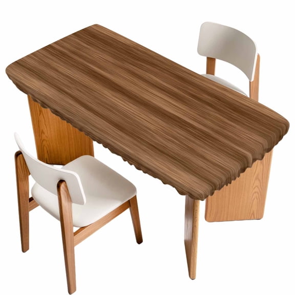 Brown Wooden Board Table Cloths for 6 Foot Rectangle Tables, Simple Vintage Country Wood Grain Patio Waterproof Elastic Fitted Tablecloths, Washable Rectangular Table Cover for Camping