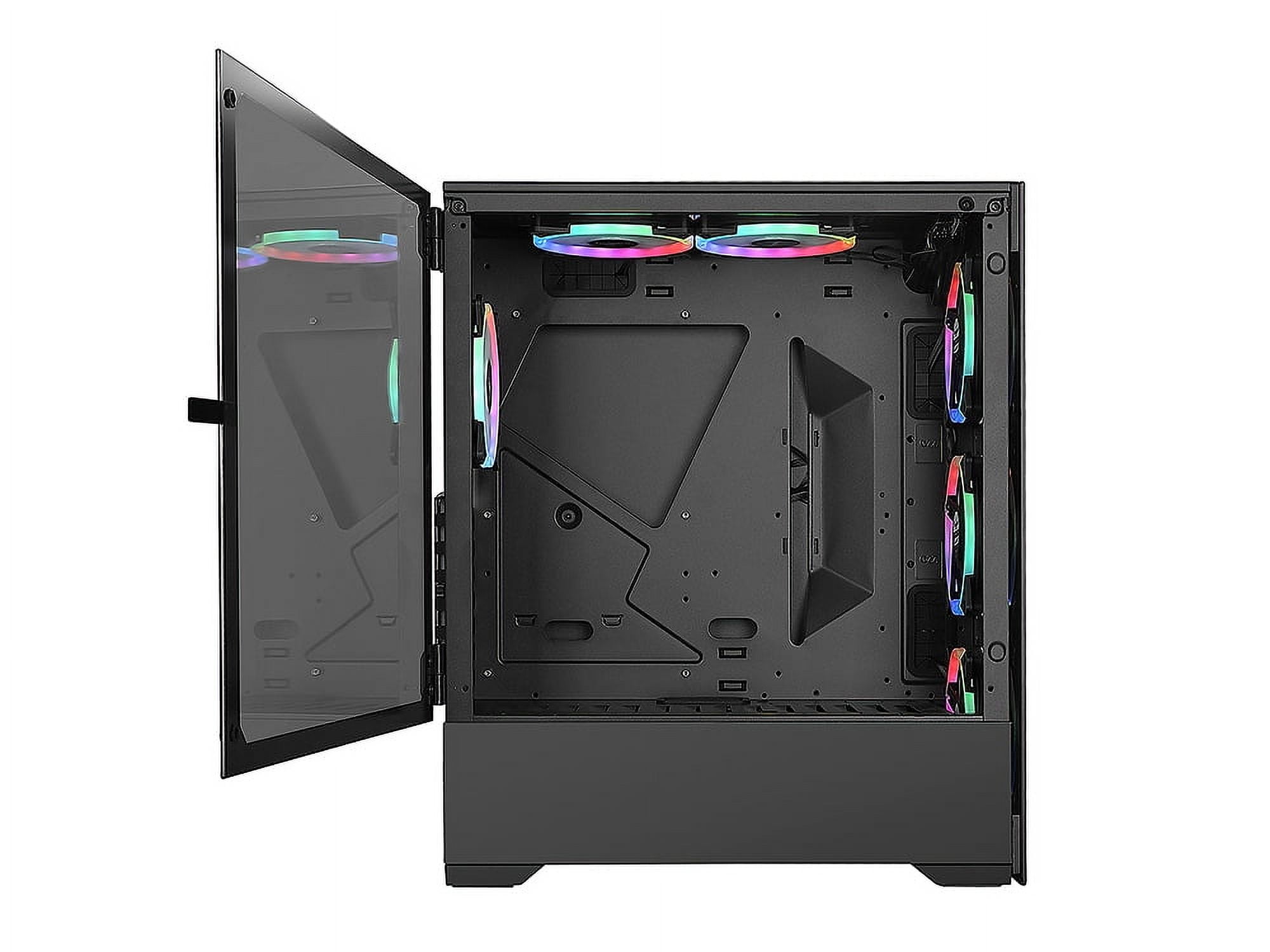 Bluegears b-Voguish (Fans NOT Included) Gaming PC Case with Tempered Glass panels, USB3.0, Support E-ATX, ATX, mATX, ITX. (Fans are sold separately)
