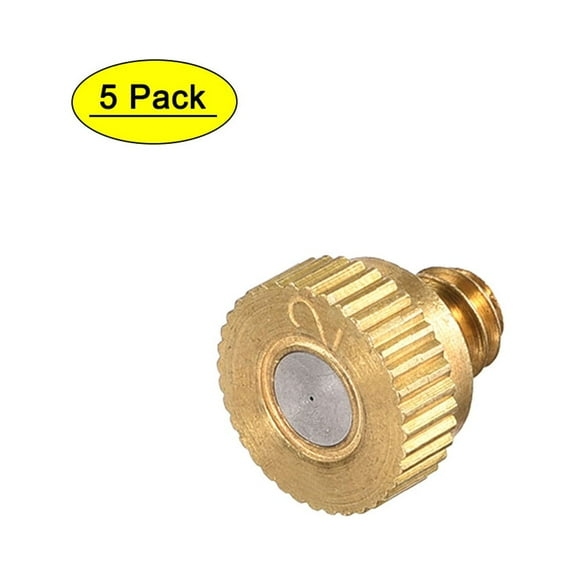 Uxcell 10/24 UNC 0.2mm Orifice Dia Brass Misting Nozzle for Outdoor 5 Pack