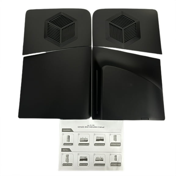 YIEMEEN Dustproof Skin Hard Shell Protective Panel Replacement Faceplate Cover Housing Fit for PS 5 Slim UHD with Cooling Vent