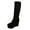 B Black, variant on Wovix Women's Medium and Wide Calf Boots Trendy Retro Round Toe Platform Mid-Calf Boots Daily Party Wear Work Black 36