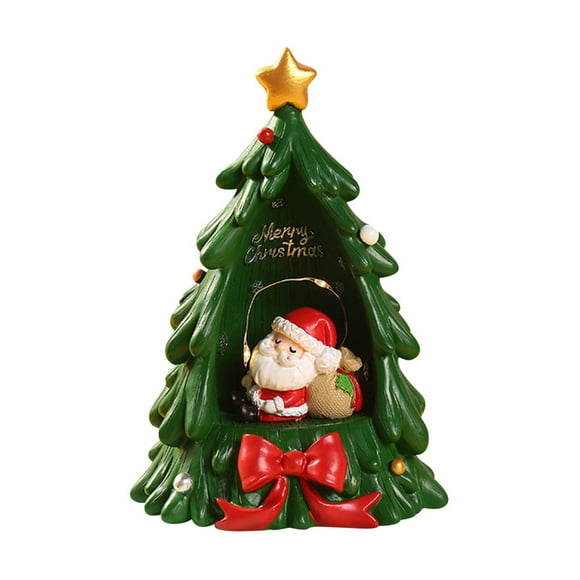 TopLLC Christmas Tree Ornaments, Christmas Decorations Christmas Gifts Christmas Tree Luminous Ornaments Decoration Christmas Resin Ornaments Trees Star Lamp