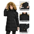 thumbnail image 5 of WenVen Women's Winter Jacket Waterproof Puffer Coat Insulated with Windproof Hood Black M, 5 of 11