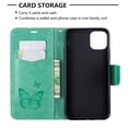 thumbnail image 6 of Allytech iPhone 11 Pro Max Case (6.5"), Slim Fit PU Leather Folio Butterfly Embossed Shockproof Wrist Hand Strap Flip Cards Holder Wallet Case TPU Back Cover for Apple iPhone 11 Pro Max, Green, 6 of 8