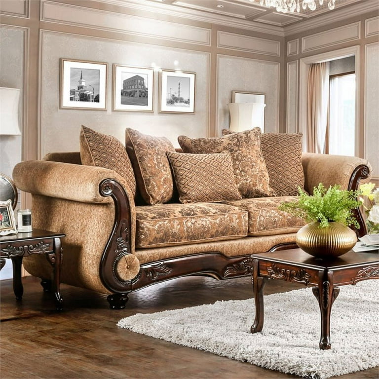 Rhodes Traditional Chenille Sofa