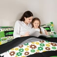 thumbnail image 5 of jejeloiu Cartoon Trash Car Full Size Comforter Sets,Striped Plaid Dots Bedding Comforter Set,Modern Abstract Geometric Bedding Sets For Adults,Luxury Bedroom Decor Reversible,3pcs, 5 of 8