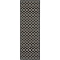 thumbnail image 1 of Safavieh Courtyard Black Indoor Outdoor Rug - Runner 2'4" x 14', 1 of 1