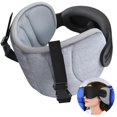thumbnail image 1 of Almohada de viaje SARISUN para aviones con máscara de ojos gris, 1 of 7