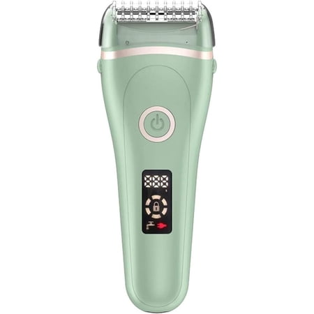 Electric Razor for Women,Painless Lady Shaver Wet & Dry Using, USB Charging Whole Body Waterproof LCD Display Bikini Trimmer Body Hair Removal(green)