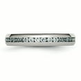 thumbnail image 3 of Stainless Steel 4mm March Blue Cubic Zirconia Cz Ring Birthstone, 3 of 10