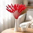 thumbnail image 5 of chaungfeng 17" Artificial Bunny Tails Dried Flowers, 20 Pcs Faux Dried Lagurus Ovatus, Dried Red Pampas Grass Decor for Farmhouse Flower Arrangements Wedding Home Boho Party Decorations, 5 of 8