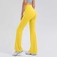 thumbnail image 3 of Dxzfnsa Pants for Women Summer Women's High Waisted Flared Full-Length Leggings Soft Solid Color Yoga Pants Lightweight Gym Workout Trousers, 3 of 4
