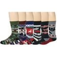 thumbnail image 3 of 6 Pairs Pack Winter Heated Warmth Lodge Non-Skid Thermal Socks Christmas Present for Man, 3 of 6