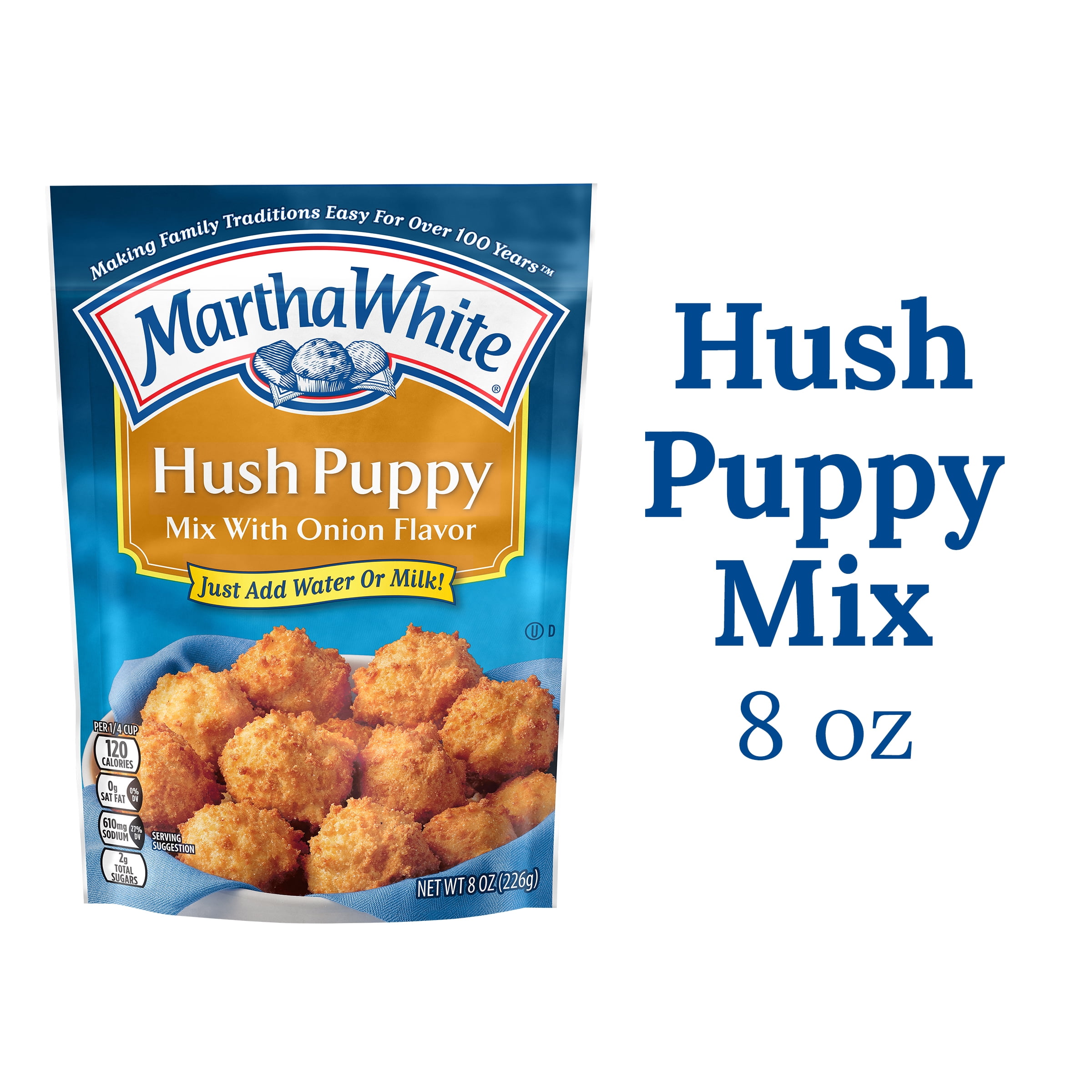 Martha White Hush Puppy Mix With Onion Flavor, 8 Oz Pouch