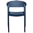 thumbnail image 5 of Luxury Commercial Living 32" Black Transparent Stackable Outdoor Patio Dining Arm Chair, 5 of 7