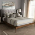 thumbnail image 2 of Allora Upholstered Queen Panel Platform Bed in Gray, 2 of 9