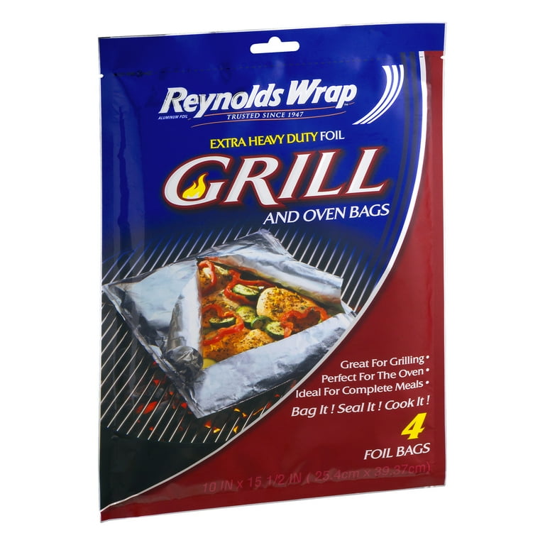 Reynolds Wrap Extra Heavy Duty Aluminum Foil Grill Oven Bag 4 count Walmart