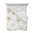 thumbnail image 7 of Quilts Full Size Bedding Set, Coastal Starfish Lightweight Quilted Comforter, Summer Beach Nautical Ocean Sea Soft Reversible Bedspread Coverlet with Pillow Covers for All Season, 78" x 90", 7 of 7