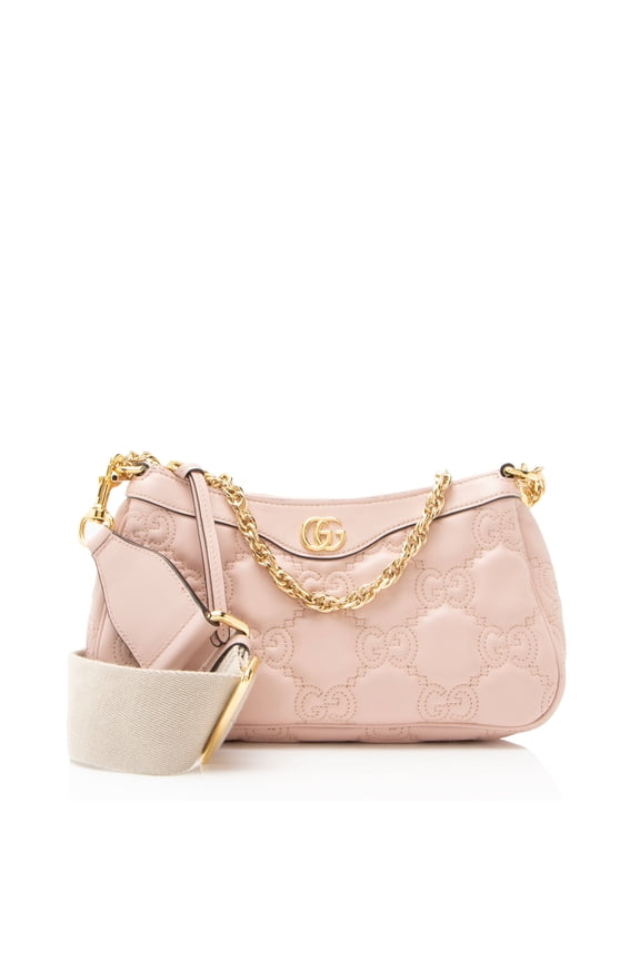 Pre-Owned Gucci Jumbo GG Matelasse Leather Chain Small Crossbody