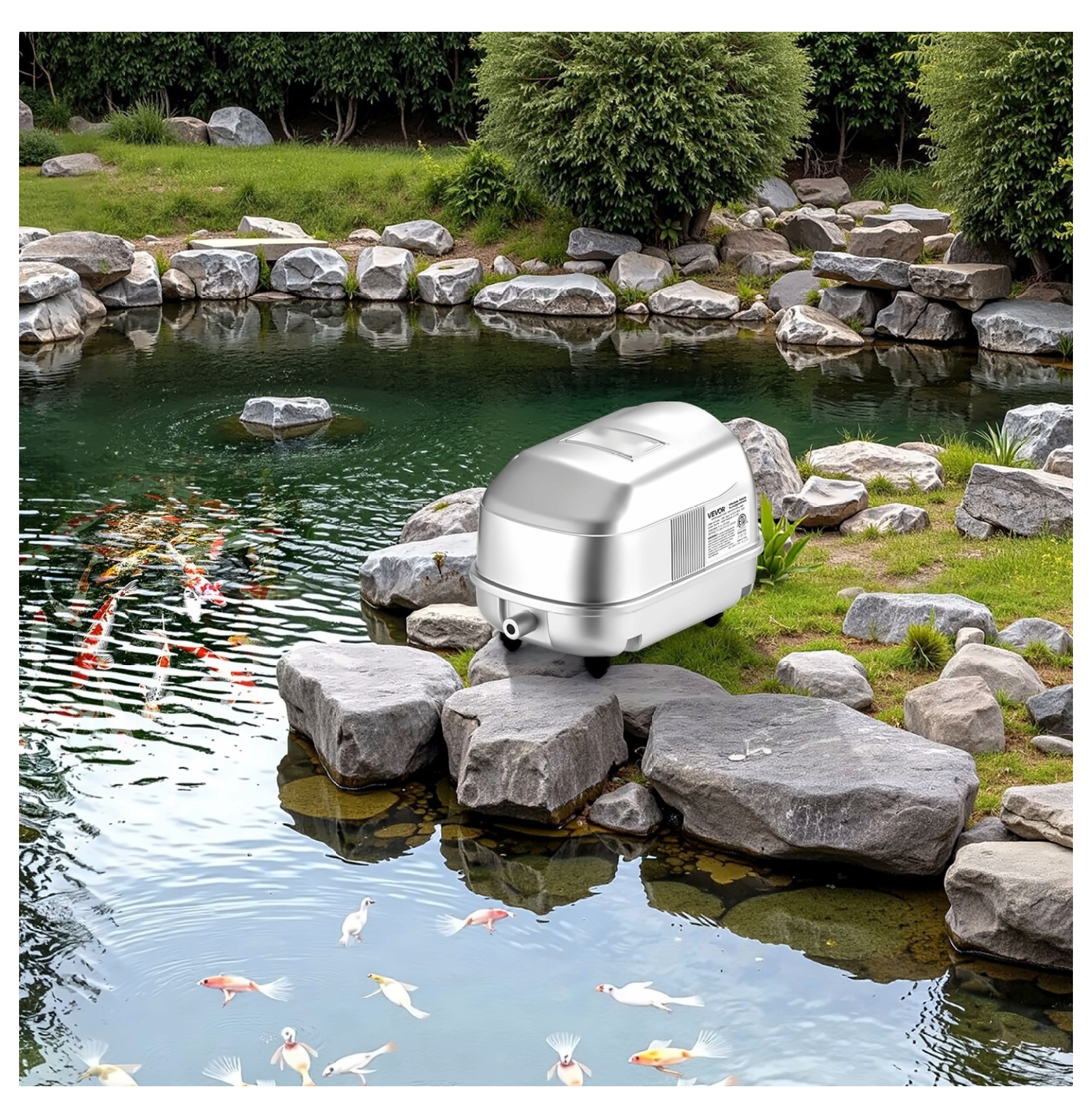 Septic Aerator Pump 792.52 GPH, Pond Aerator for 8ft Deep Ponds, Aquarium , Waste Treatment Aeration System, Fish Farm Oxygenator