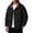 Black, variant on Men's Puffer Zip Up Jacket Stand Collar Quilted Winter Coat Plaid Lining Casual Warm Outerwear Long Sleeve Elastic Cuff Padded Jacket for Daily Outdoor Travel Navy XL