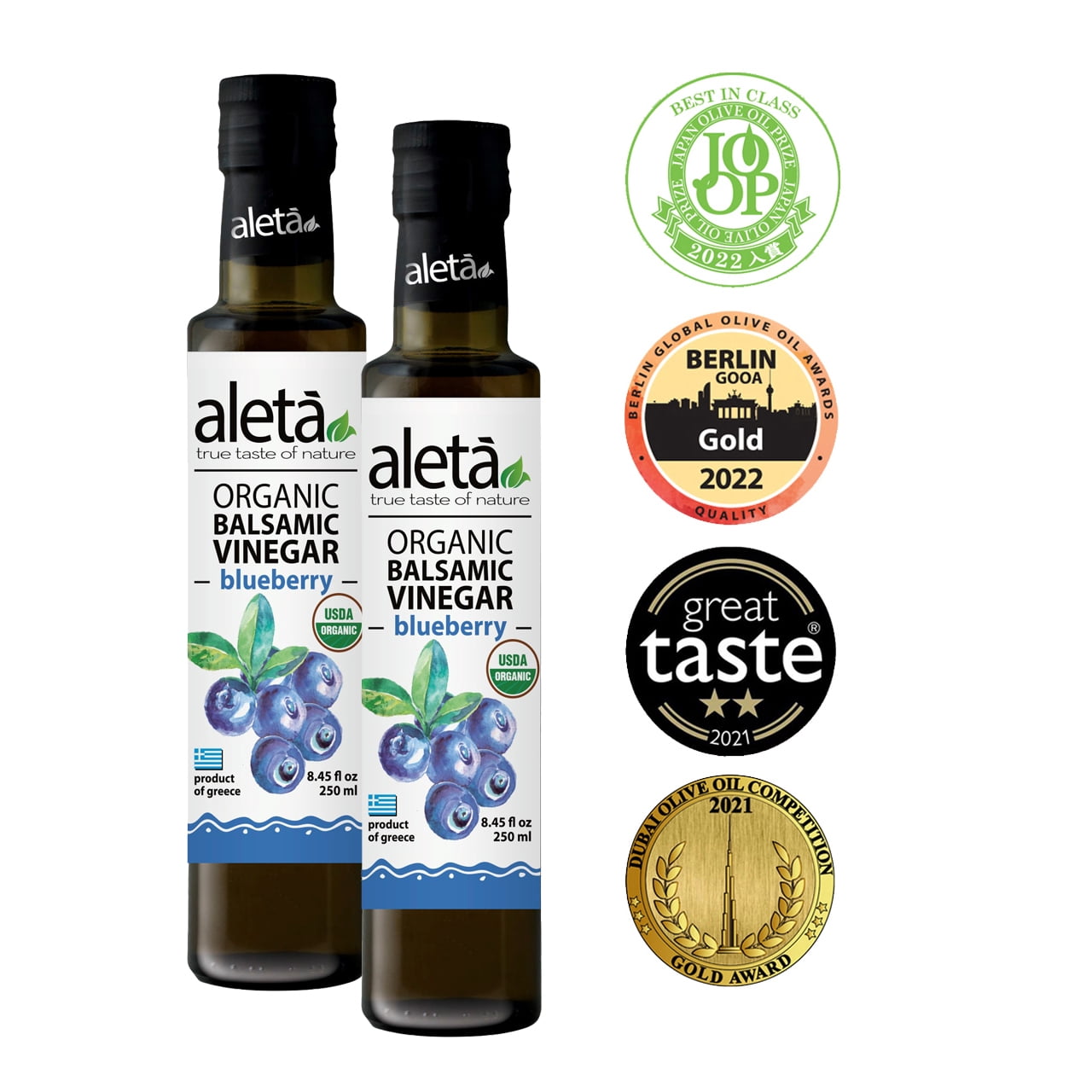 Aleta Organic Blueberry Infused Balsamic Vinegar, 8.45 Fl Oz