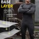 thumbnail image 4 of NevEND Ropa Interior Térmica de Microfibra Suave con Forro Polar para Hombre, Conjunto de Cuello Redondo, Capa Base Cálida de Invierno, Parte Superior E Inferior, Color Negro (S-2XL), 4 of 7