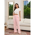 thumbnail image 3 of HEARTNICE Womens Cotton Pajama Pants, Buttery Soft Lounge PJ Bottoms with Pockets Sleepwear,(Pink,M), 3 of 5