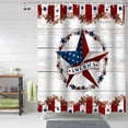 thumbnail image 2 of Farmhouse Independence Day Shower Curtain, Rustic Wood Shower Curtain Set with Hooks, Spring Summer Waterproof Fabric Shower Curtains for Bathroom Decor, 72x72 Inch Bath Curtain, 2 of 6