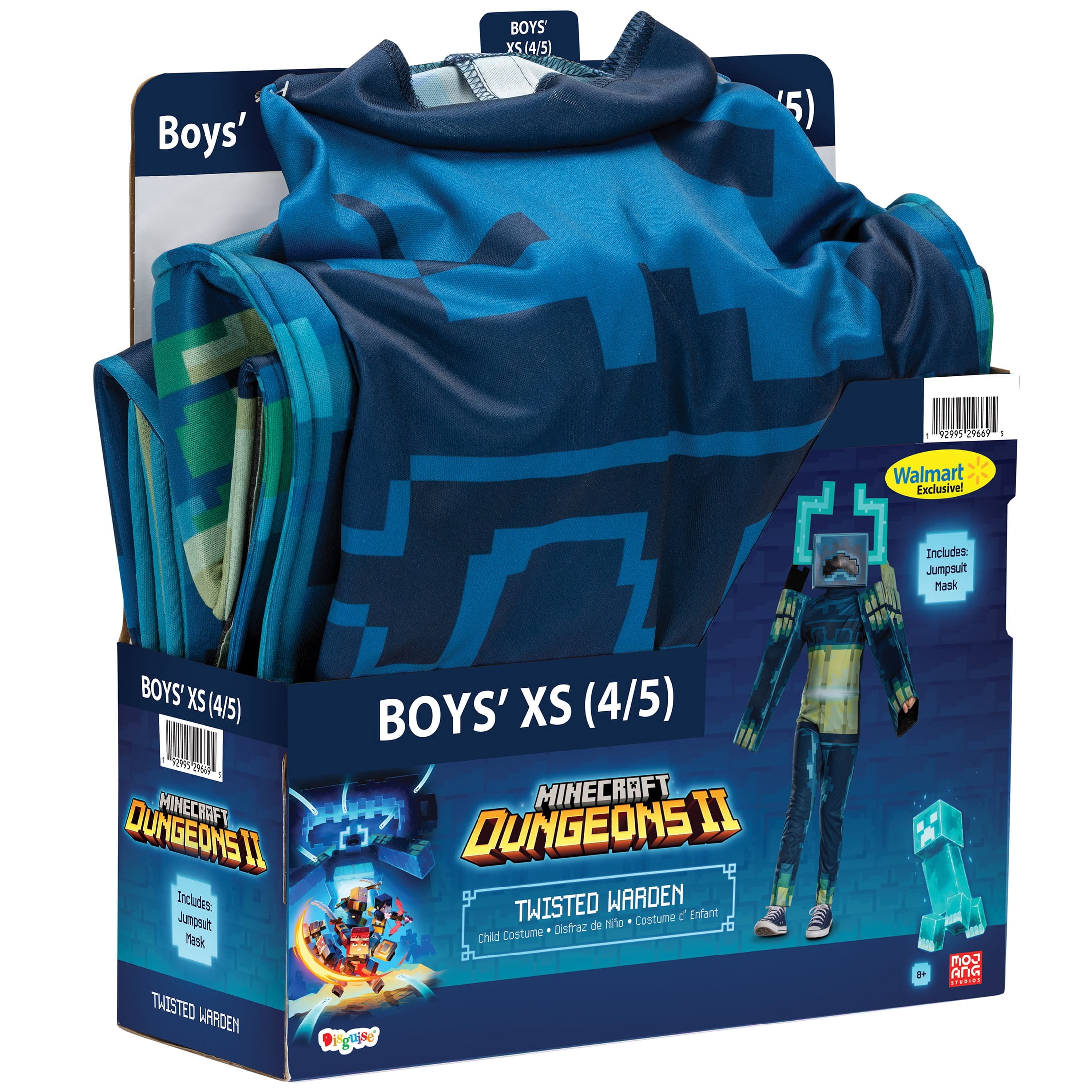 Minecraft Twisted Warden Halloween Costume for Children, Boys Size XS (4/5), by Disguise