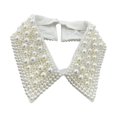 thumbnail image 2 of Segolike False Shawl Lapel Necklace Stylish Versatile Elegant Women Casual Neckwear Choker for Clothes Shirt Sweaters Fancy Dress Gift White, 2 of 8