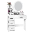 thumbnail image 4 of Andvari Makeup Vanity Table with Large LED Mirror & Storage, European Style, 31.5" L x 15.75" W x 53.94" H, 4 of 12