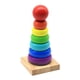 thumbnail image 3 of Pequeños bloques de construcción de madera con forma de torre de arcoíris de siete capas apilados con música para bebés, juguetes educativos para educación temprana, 3 of 6