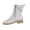 Beige Boots for Women, variant on hopeusnice Lace Up Buckle Decor Side Zipper Boot Block Heel Street Style Boot Beige 35