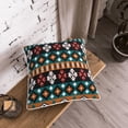 thumbnail image 3 of Velvet Decorative Throw Pillow Covers Set of 2, Soft Square Cushion Cover with Invisible Zipper Bohemian Ethnic Tribal Style Printing, 16"x16", 3 of 7