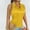 Yellow, variant on Women's Casual Solid Color Comfortable Sleeveless Button Turndown Collar Tank