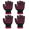 thumbnail image 3 of Guantes resistentes al calor Sincero 4 piezas Alta temperatura Anti escaldaduras Silicona Rojo Rosa, 3 of 10