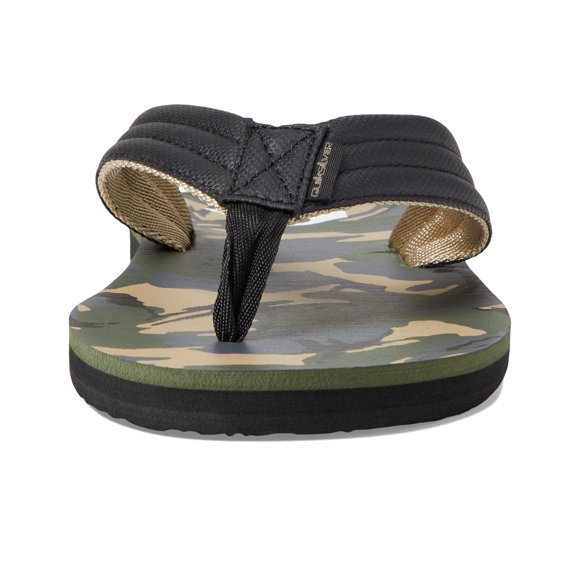 Quiksilver Sandales Tongs à Imprimé Sculpteur pour Hommes Noir/vert/gris - AQYL101240-XKGS
