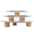 thumbnail image 4 of Bandeja expositora de joyas, resistente, con patas altas, platos decorativos, madera de haya, almacenamiento práctico. Cuadrado Grande Plata, 4 of 4
