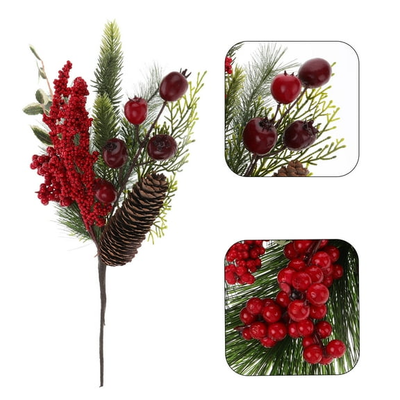 LABELEPH Faux Berries Realistic Design Christmas Tree Accessory 1 Set 16.5X11X4.3In
