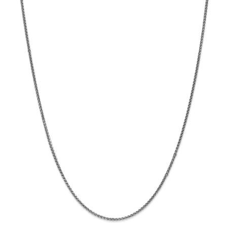 Leslie's Real 14kt White Gold 1.4mm Solid Diamond Cut Spiga Chain; 20 inch; for Adults and Teens; for Women and Men