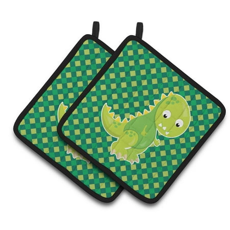 

Caroline s Treasures Iguanodon Dinosaur Pair of Pot Holders