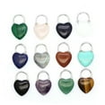 thumbnail image 3 of Crystal Heart Lock Shape Pendant Chakra Stone Quartz Necklace Healing Reiki Gift, 3 of 4