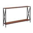 thumbnail image 1 of Convenience Concepts Tucson Console Table in Black Metal and Cherry Wood Finish, 1 of 5