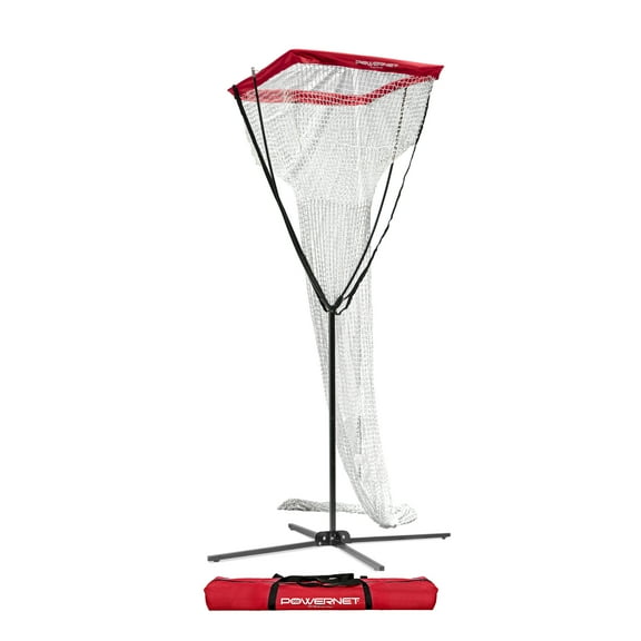 PowerNet Volleyball Setter Trainer Net | Adjustable Height | Great for Indoor and Outdoor Practice | Built-In Drawstring Ball Release | Sturdy Rubber Footed Base