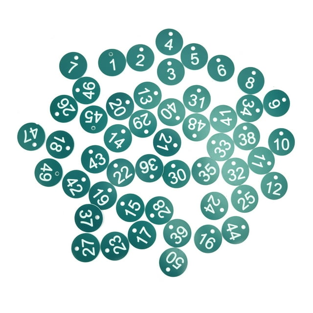 Etiqueta numerada Jadeshay 50 piezas ABS