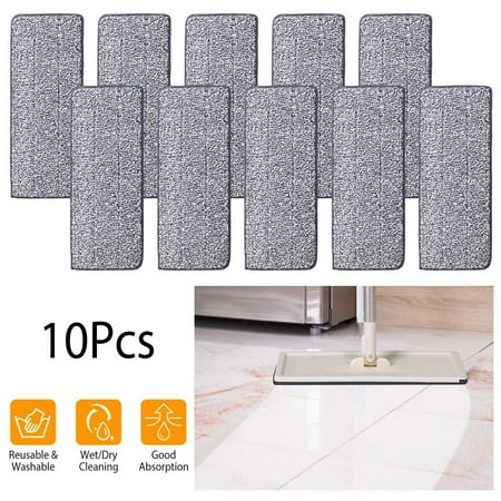

10PCS Replacement Household Mop Reusable Microfiber Wet/Dry Floor Cleaning Pads